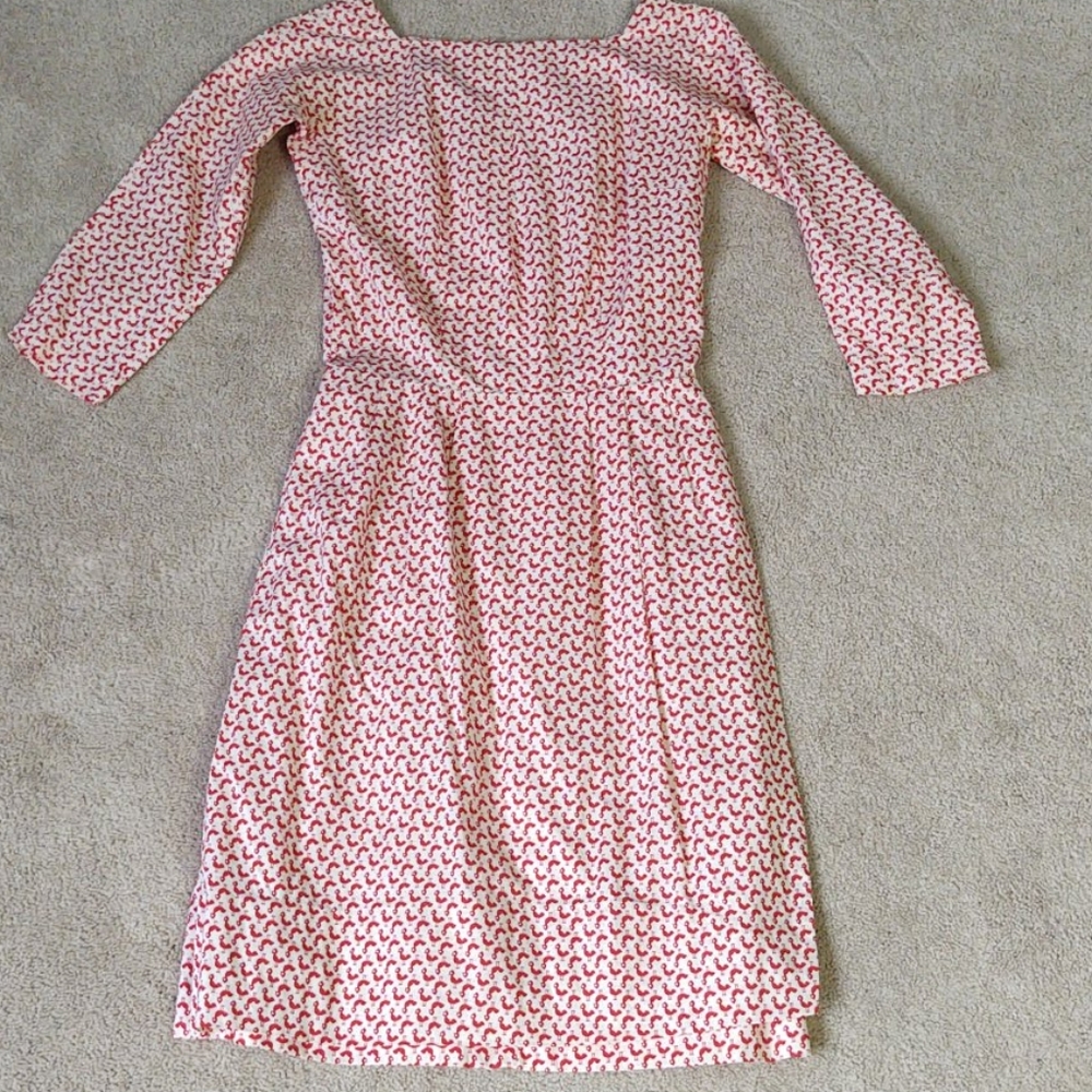 Vintage rooster print homemade cotton dress